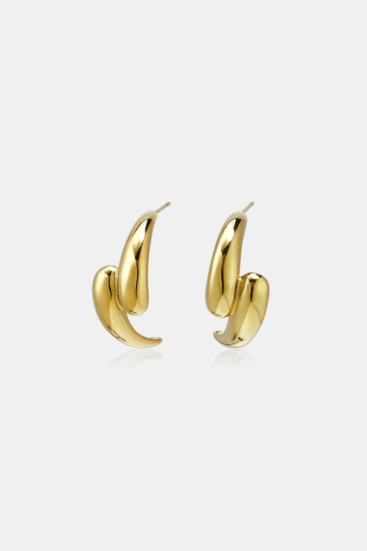 Pendientes de aro de acero inoxidable con forma irregular, sencillos, de la serie Daily Simple, joyería para mujer.