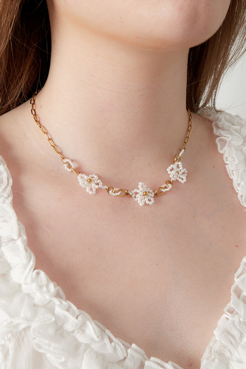 Cadena de eslabones de flores Ketting