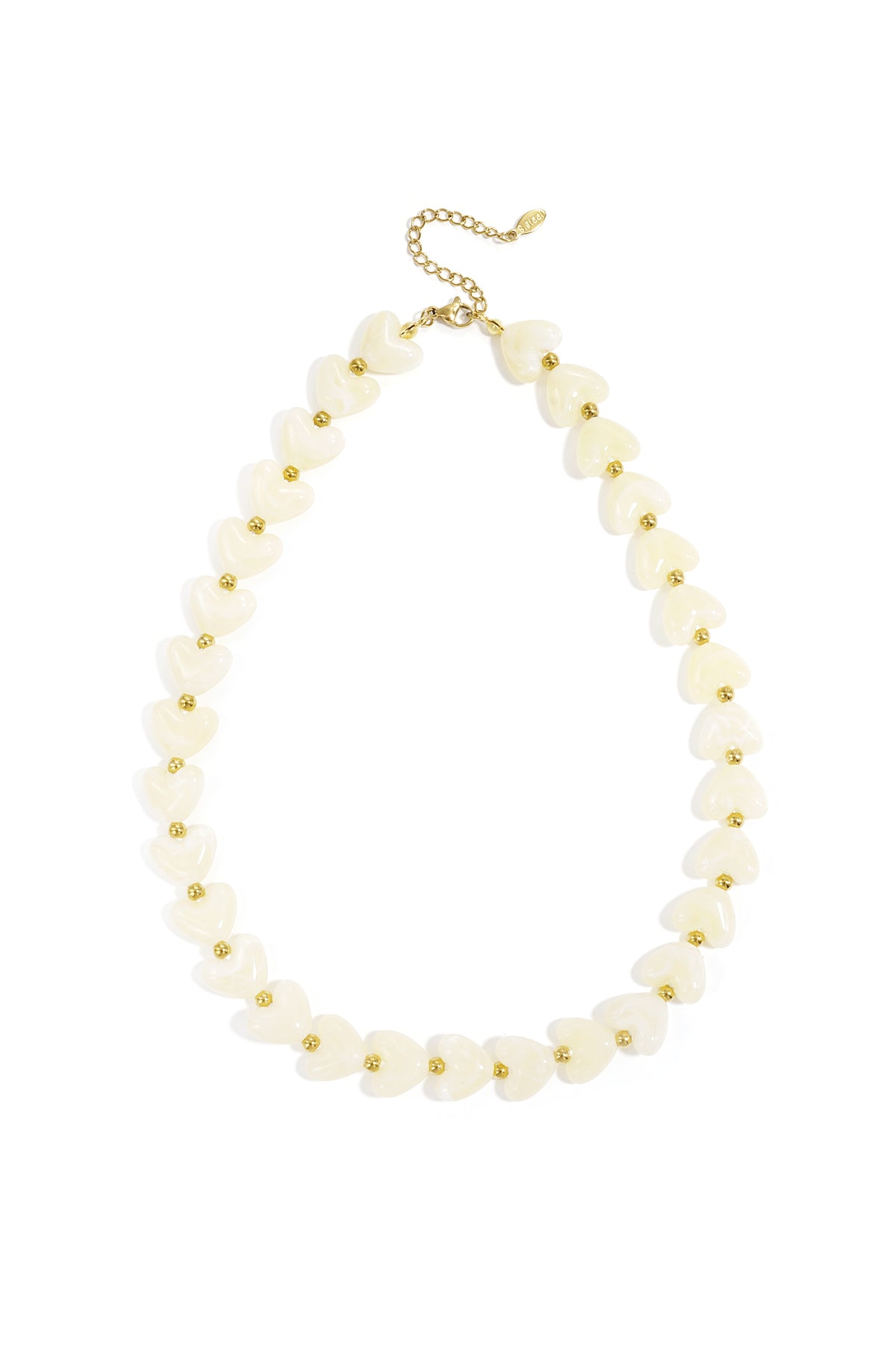 Collar cuentas corazones