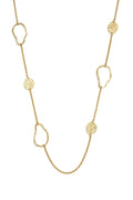 Collares largos de acero inoxidable de forma irregular, sencillos, de la serie Simple Daily para mujer.