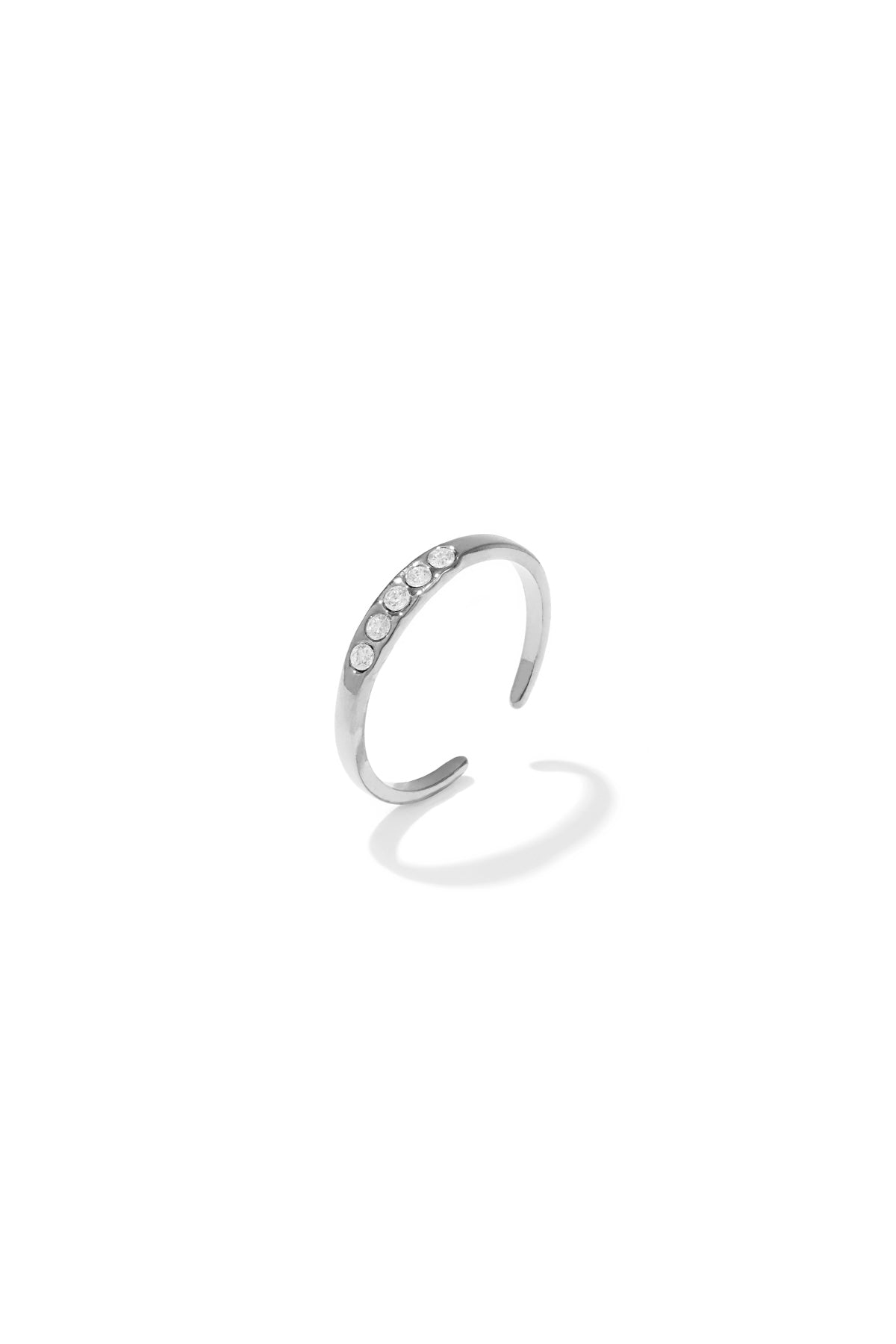 Anillo con piedras - Acero inoxidable