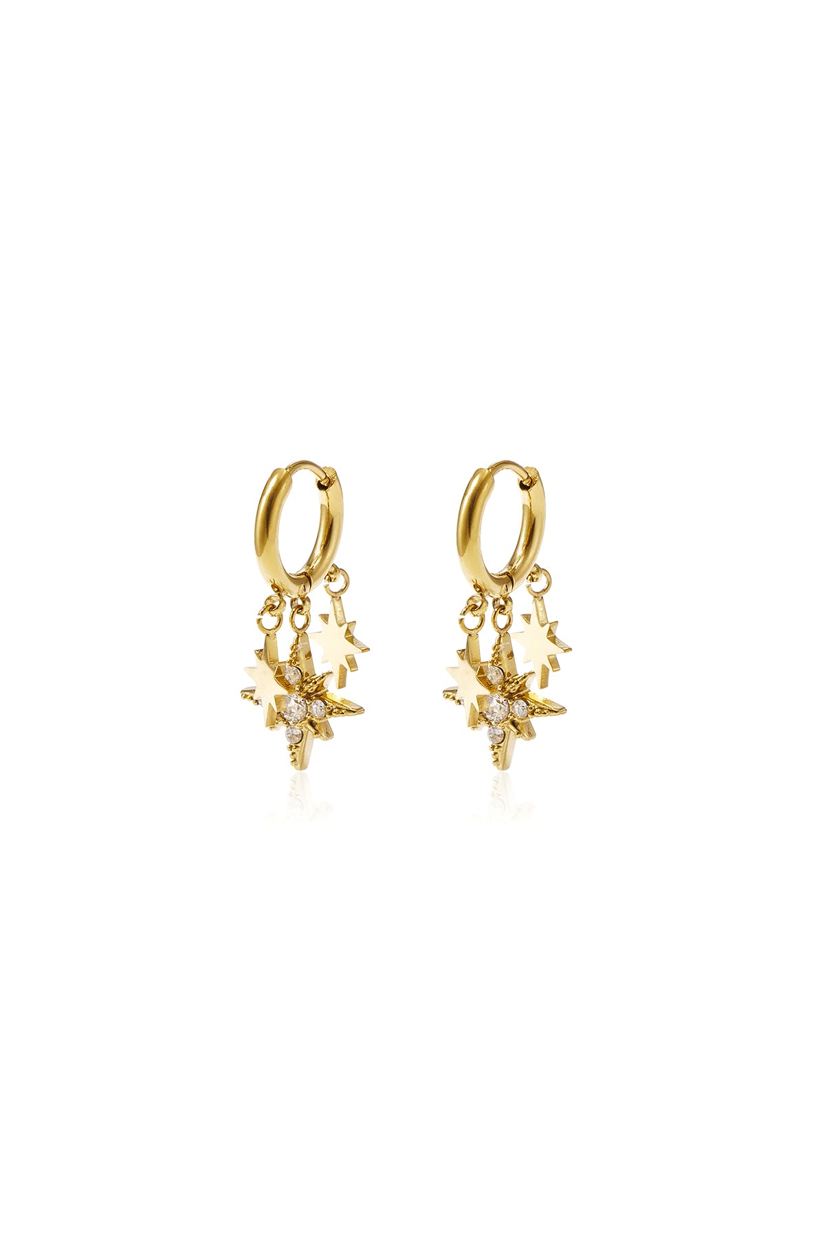 Pendientes colgantes de acero inoxidable con forma geométrica, sencillos para uso diario, de la serie Simple. Joyería para mujer.
