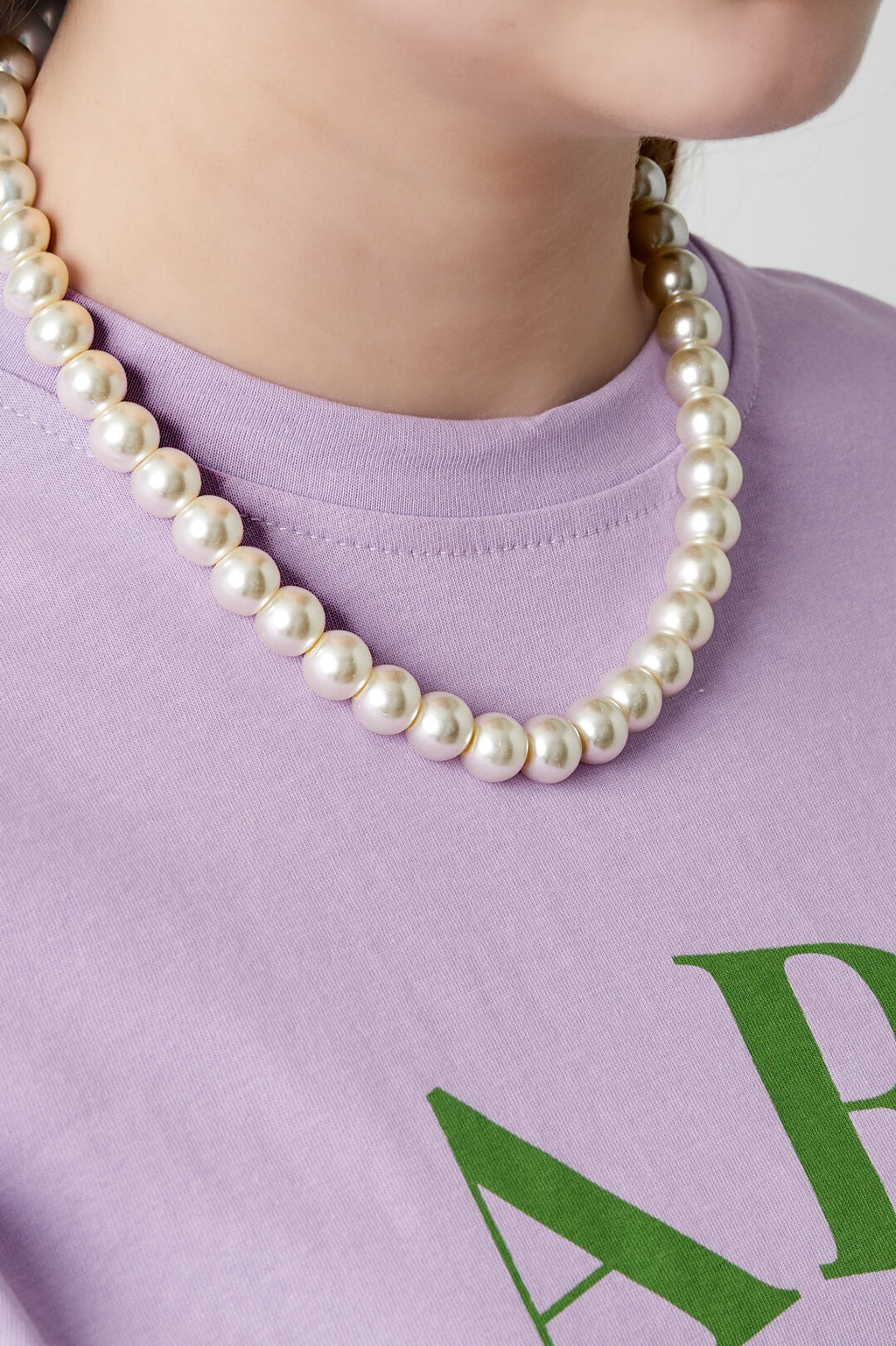 Elegant White Imitation Pearl Short Necklace