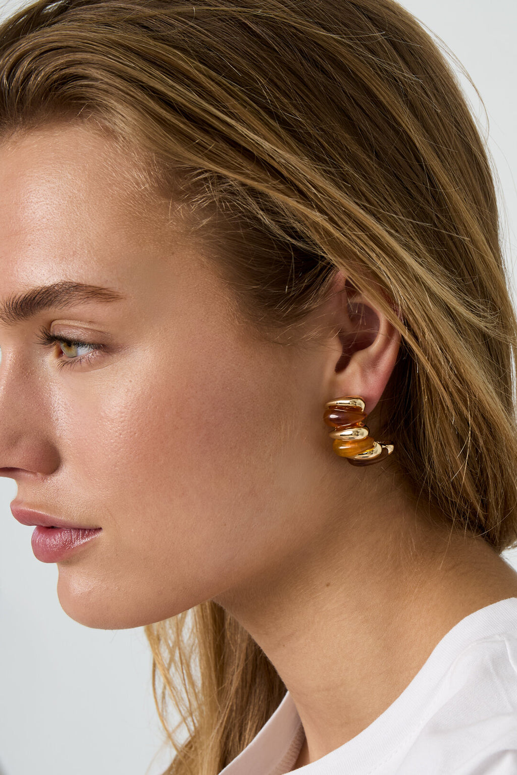 Chic Brown Acrylic Stud Earrings for Fall