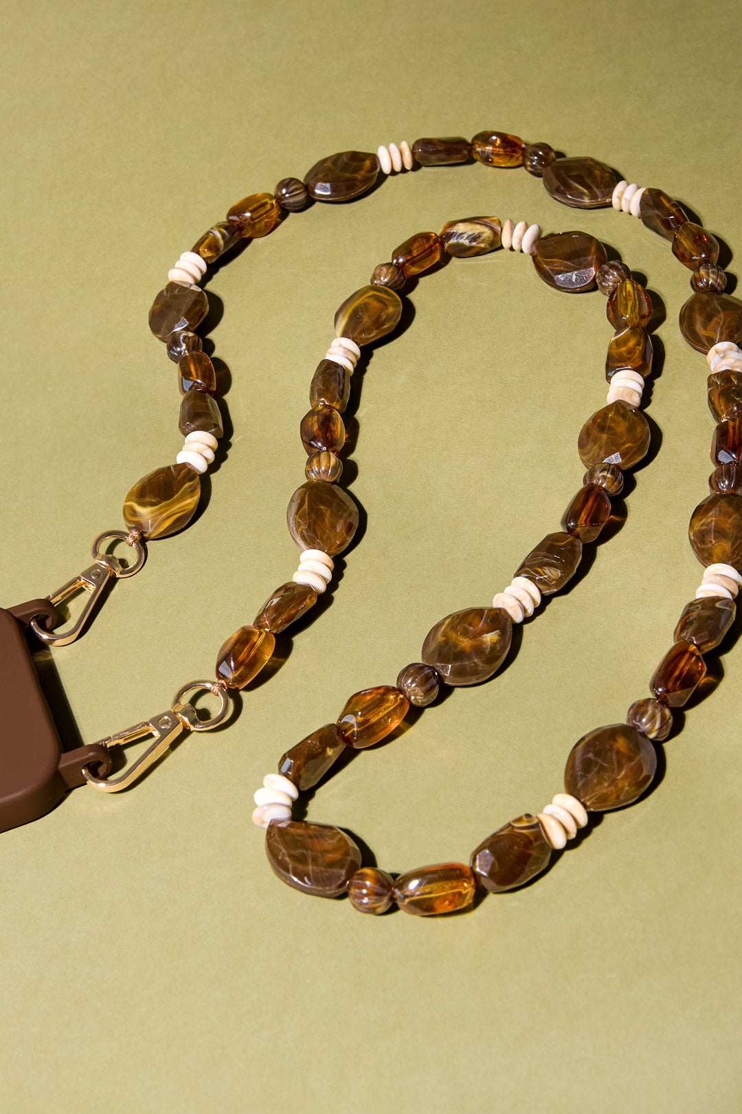 Cadena para teléfono con cuentas, sencilla, de acrílico, accesorio diario.