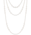 Elegant White Artificial Pearl Long Necklace for Women