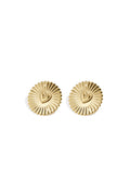 Elegant Gold Retro Heart Stud Earrings for Women