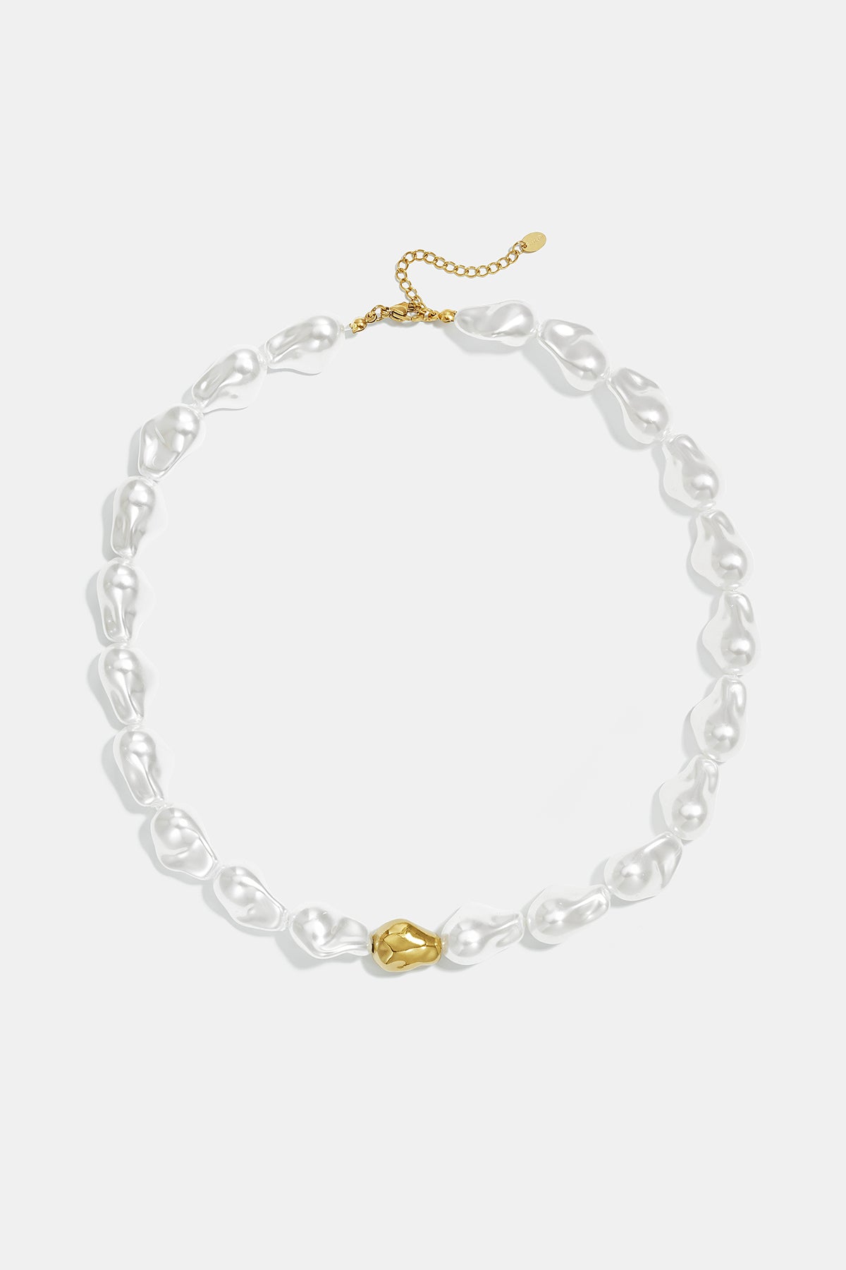 Collares de cuentas de acero inoxidable de forma irregular, sencillos, de la serie Simple Daily para mujer.