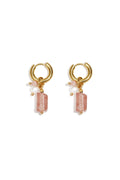 Elegant Pink & Gold Beaded Earrings for Spring