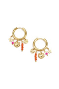 Elegant Rhinestone Heart & Star Drop Earrings