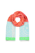 Soft Sponge Winter Scarf in Multicolour, Pink, and Beige