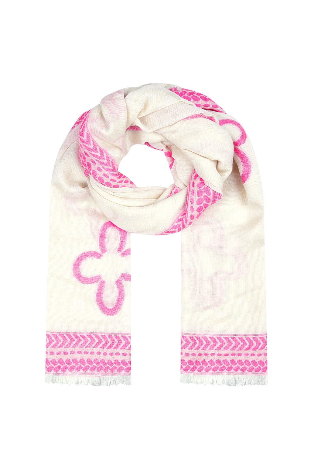 Elegant Summer Scarf in Pink and Orange