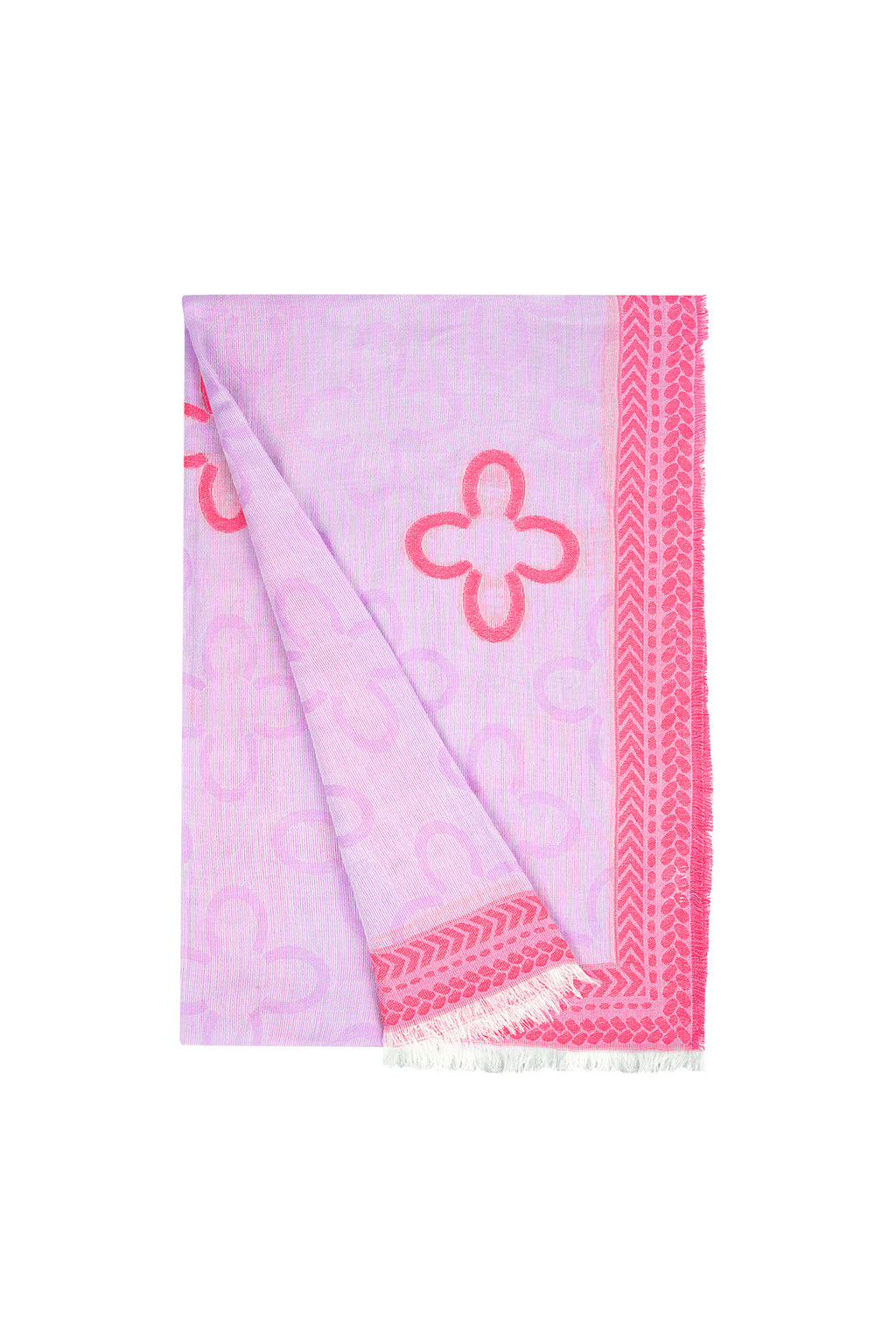 Elegant Summer Scarf in Pink and Orange