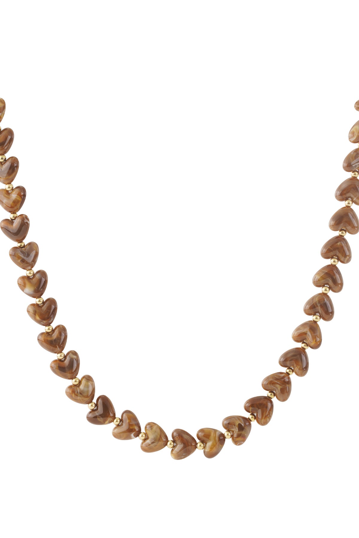Collar cuentas corazones