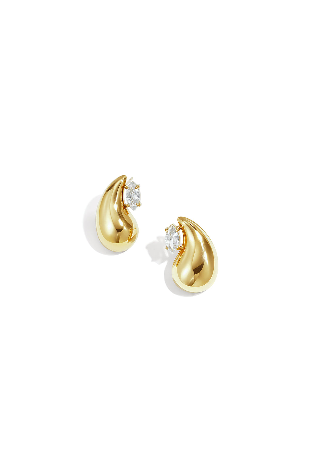 Pendientes de botón de acero inoxidable con forma de gota, sencillos, de la serie Daily Simple, joyería para mujer.