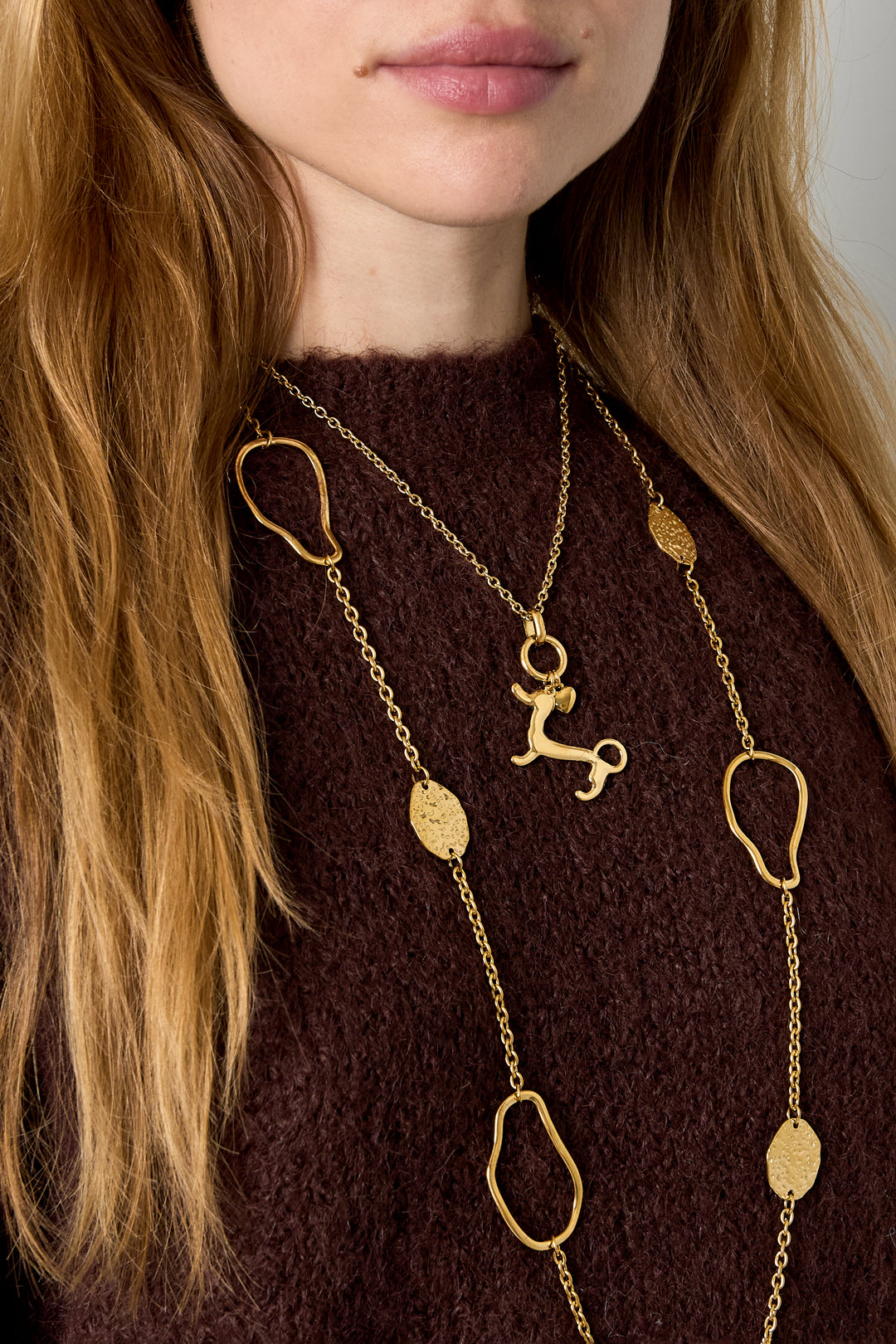 Collares con colgante de acero inoxidable, serie Animal Simple Daily Simple, joyería para mujer