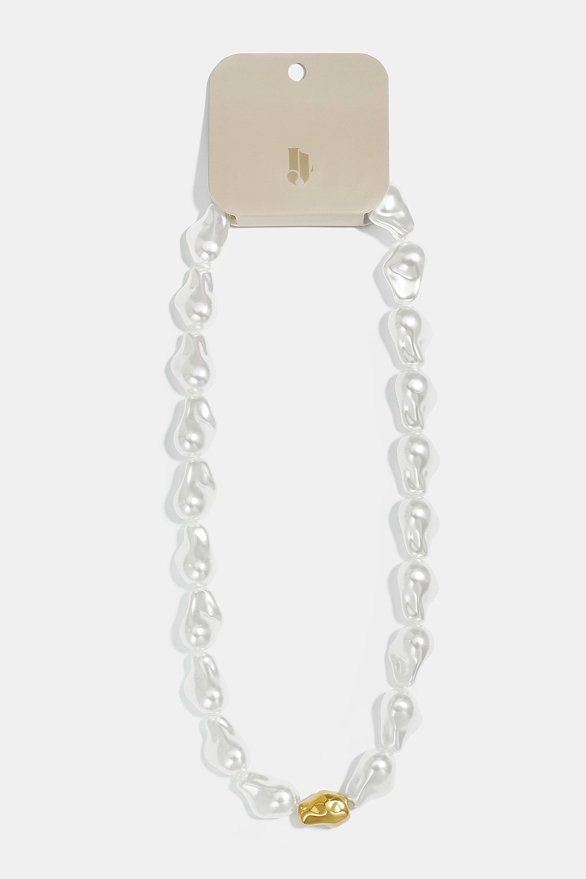 Collares de cuentas de acero inoxidable de forma irregular, sencillos, de la serie Simple Daily para mujer.