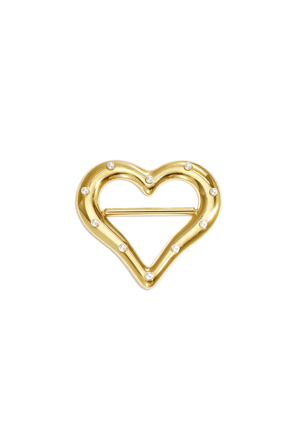 Clip para pañuelo de seda con forma de corazón, sencillo, de acero inoxidable, accesorio diario.