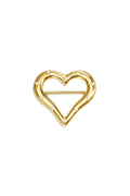 Clip para pañuelo de seda con forma de corazón, sencillo, de acero inoxidable, accesorio diario.