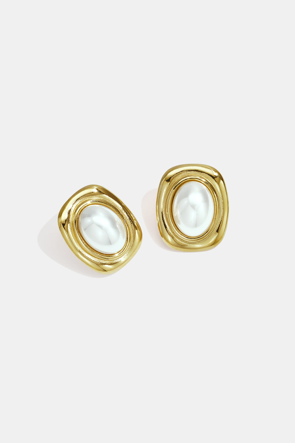Pendientes de botón de acero inoxidable con forma geométrica, sencillos, de la serie Daily Simple, joyería para mujer.