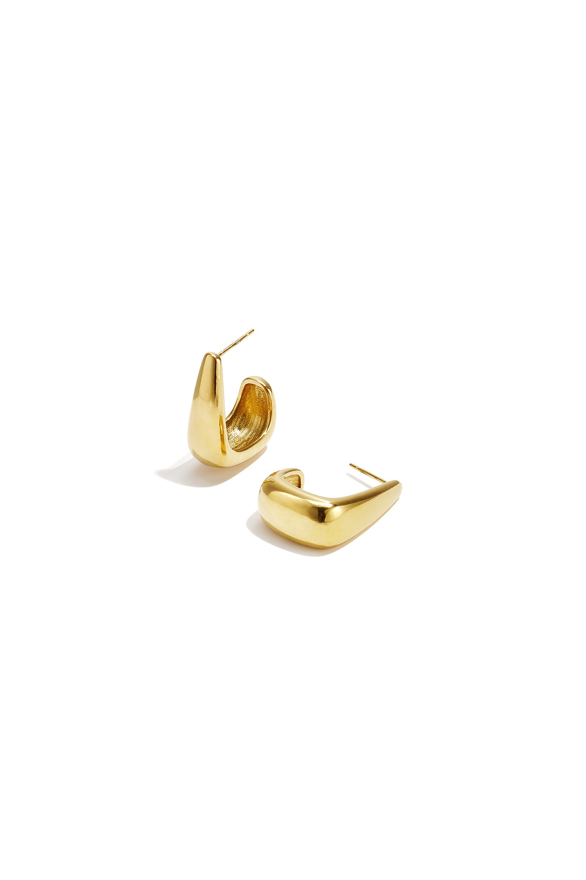 Pendientes de aro de acero inoxidable con forma irregular, sencillos, de la serie Daily Simple, joyería para mujer.