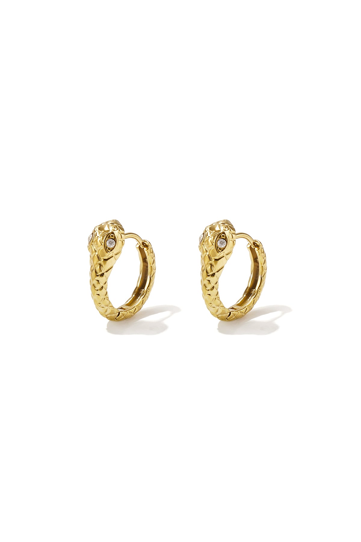 Pendientes de aro de acero inoxidable con forma de serpiente, de la serie Simple Daily Simple, joyería para mujer.