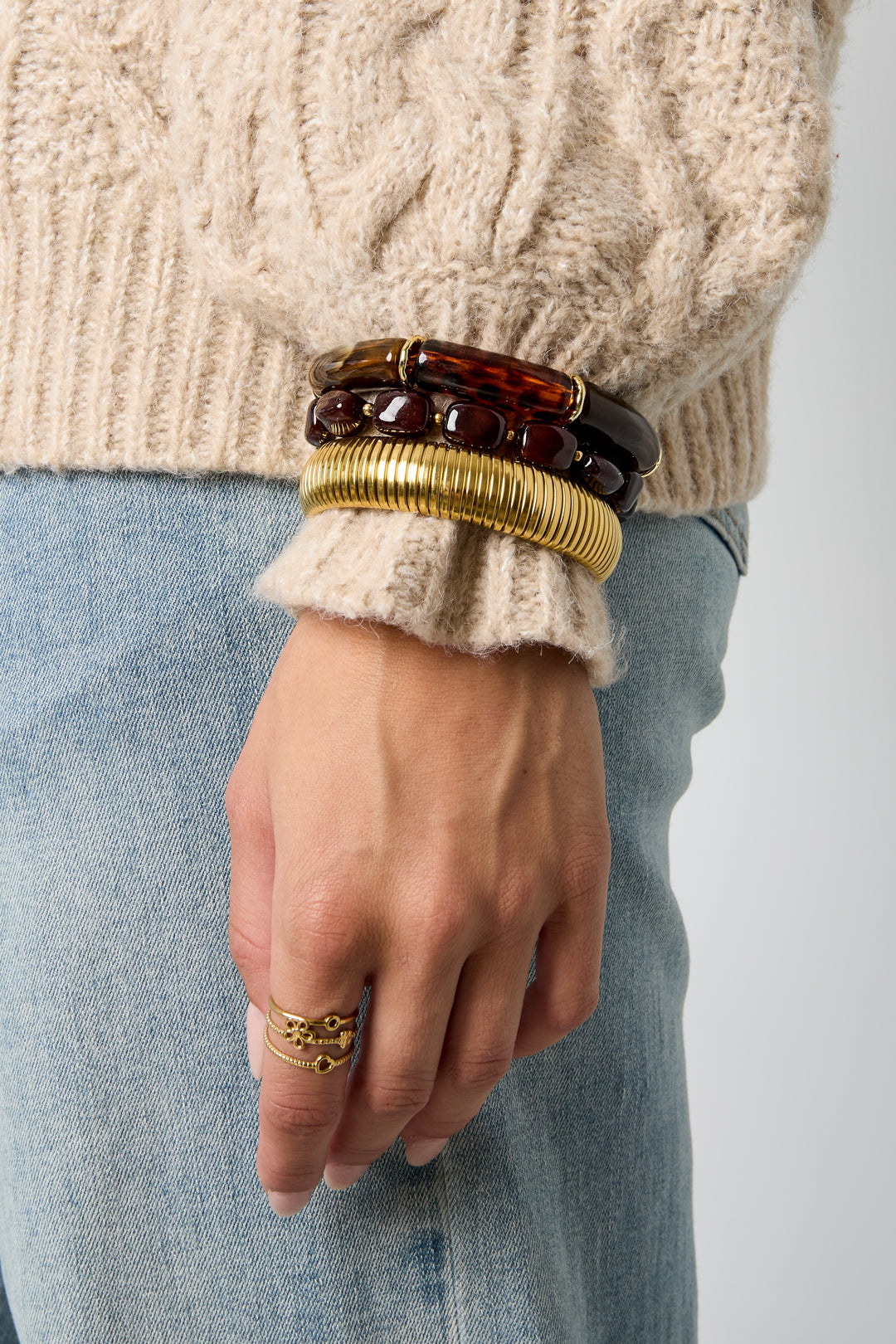 Pulseras de cuentas acrílicas, cuentas sencillas, serie sencilla diaria, joyería para mujer