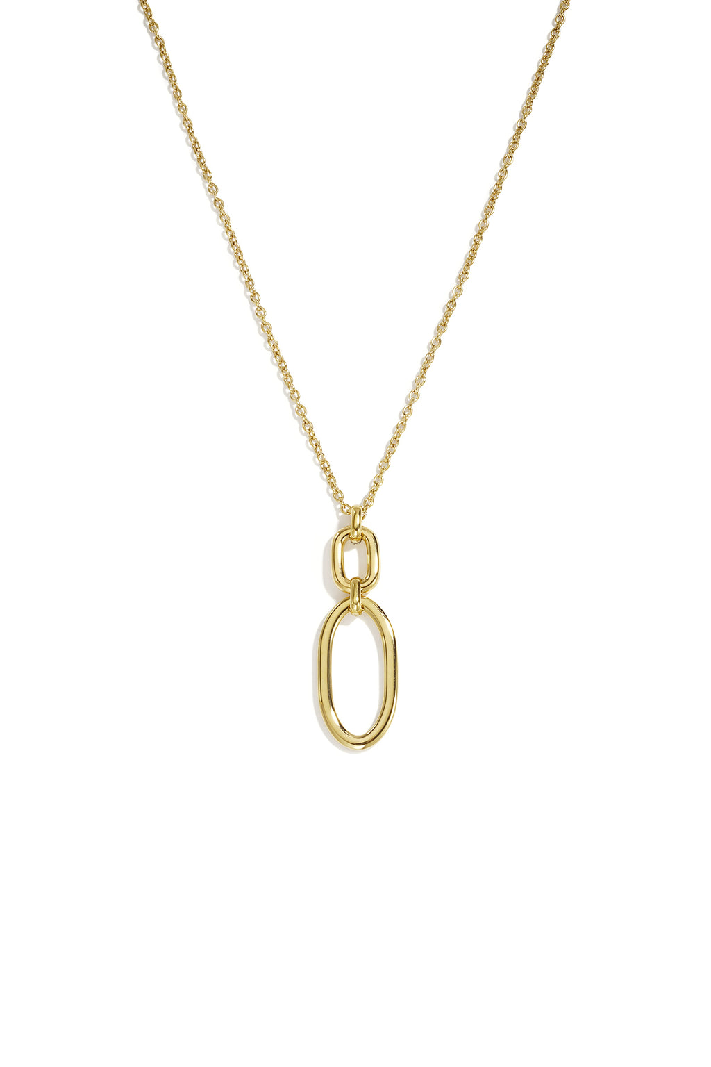 Collares con colgante de acero inoxidable con forma elíptica, sencillos, de la serie Daily Simple para mujer.