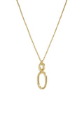 Collares con colgante de acero inoxidable con forma elíptica, sencillos, de la serie Daily Simple para mujer.