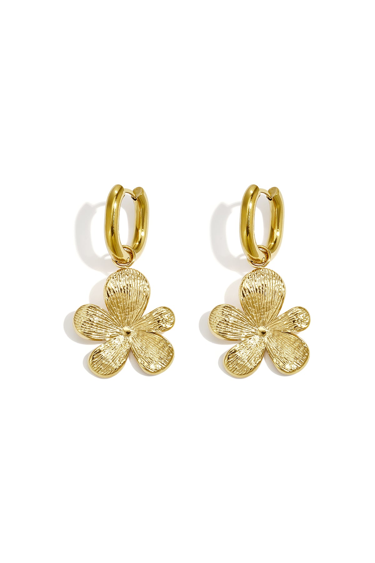 Pendientes colgantes de acero inoxidable con forma de flor, de la serie Daily Simple, joyería para mujer.