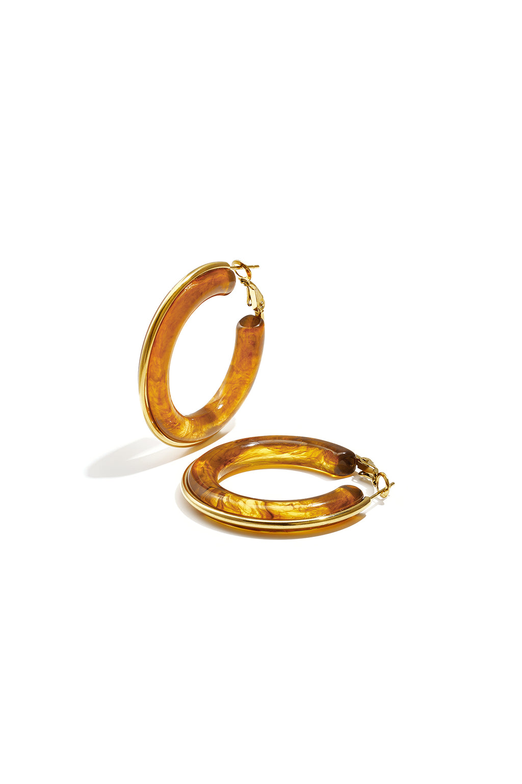 Pendientes de aro de resina con forma irregular, sencillos, de la serie Daily Simple, joyería para mujer.