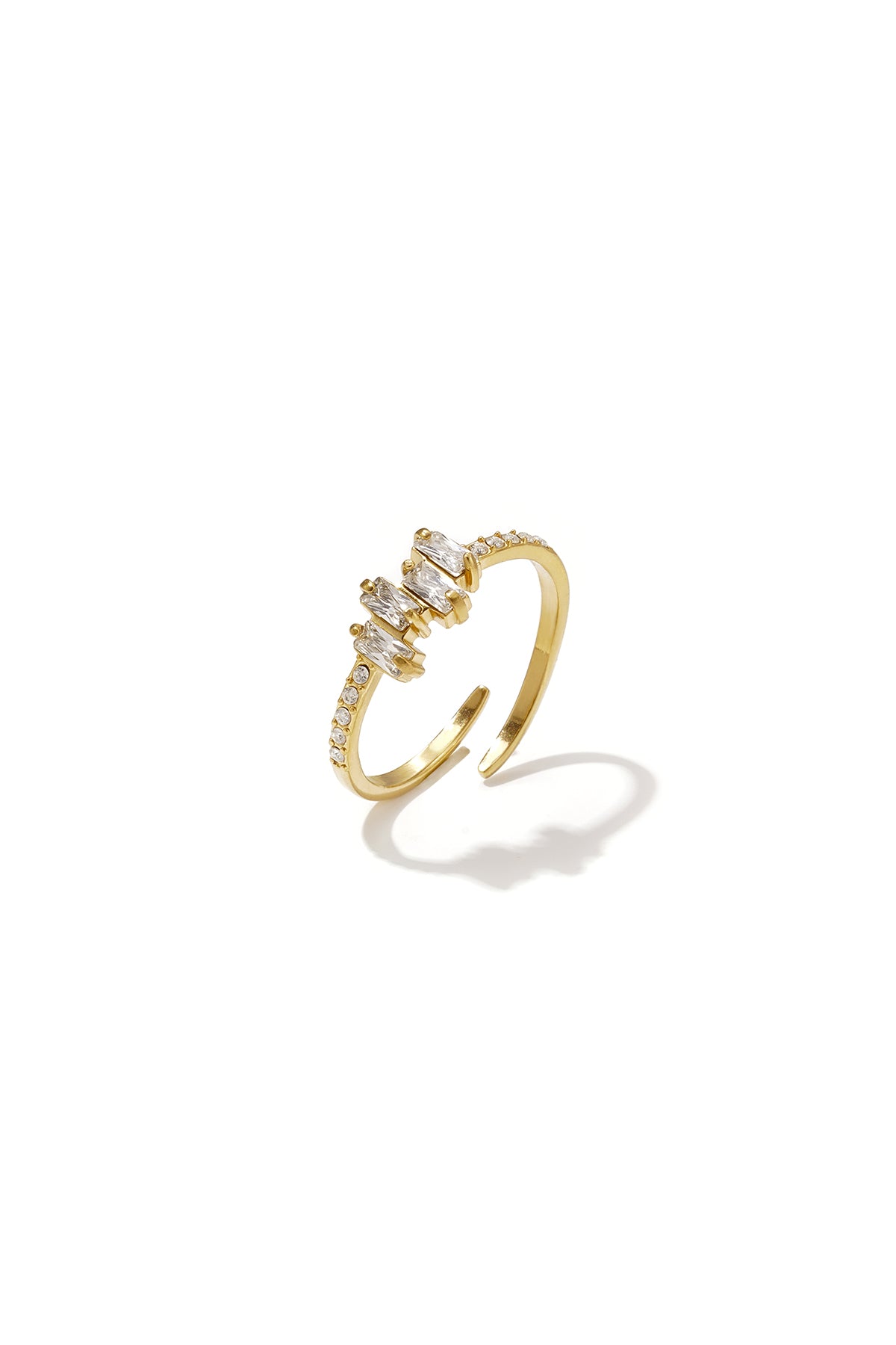 Anillos minimalistas de acero inoxidable con forma geométrica, sencillos para uso diario, serie Simple. Joyería para mujer.