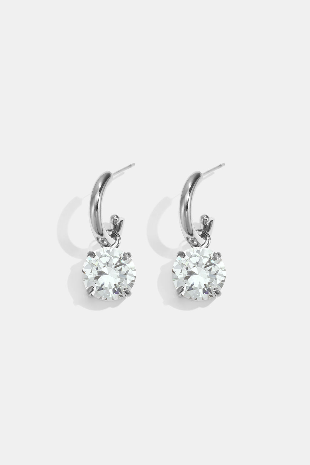 Pendientes colgantes de acero inoxidable, estilo círculo, sencillos, de la serie Daily Simple, joyería para mujer.