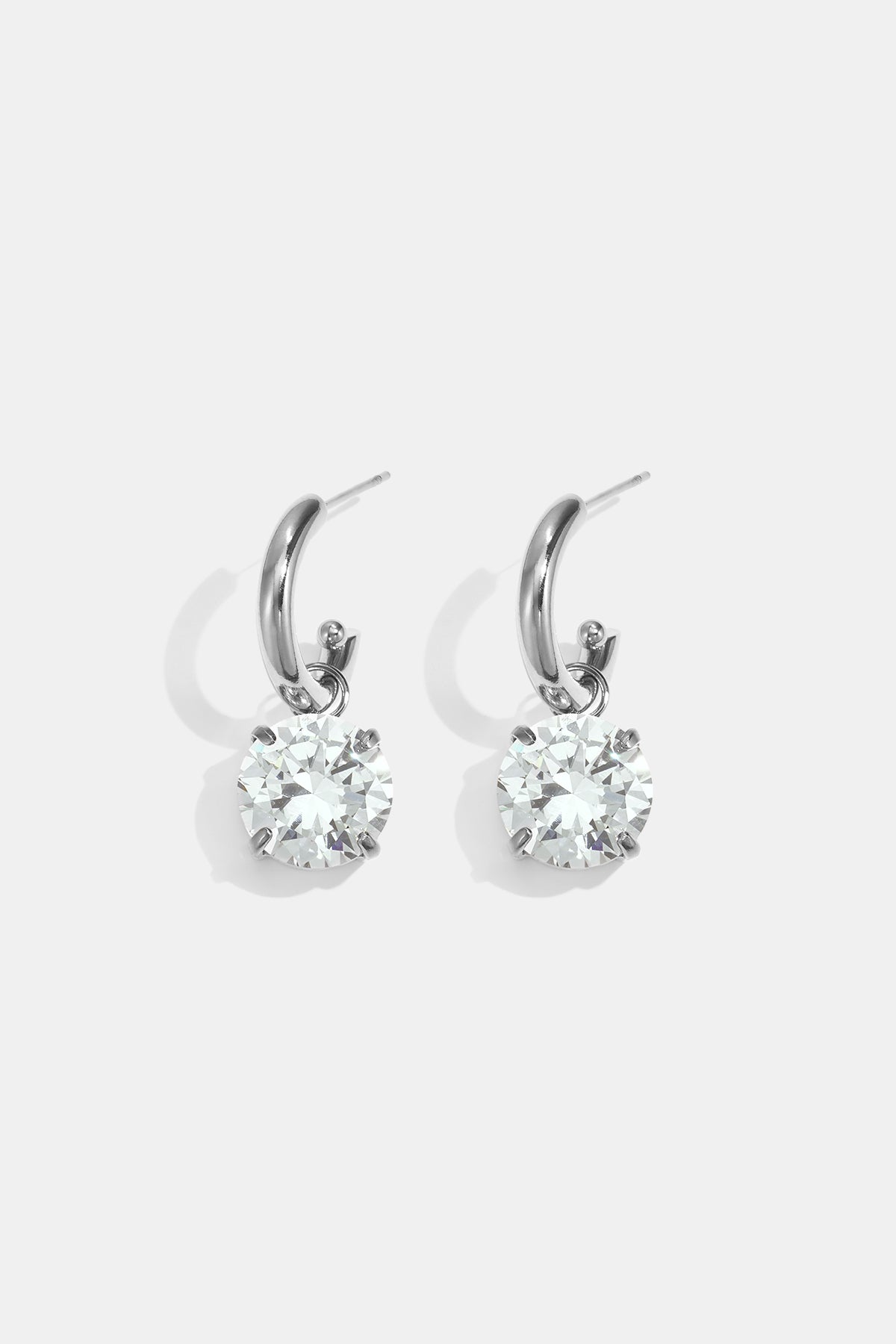 Pendientes colgantes de acero inoxidable, estilo círculo, sencillos, de la serie Daily Simple, joyería para mujer.
