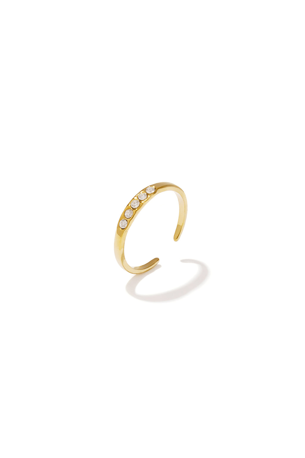 Anillo con piedras - Acero inoxidable