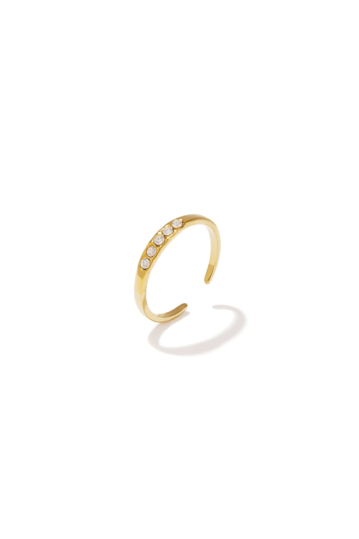 Anillo con piedras - Acero inoxidable