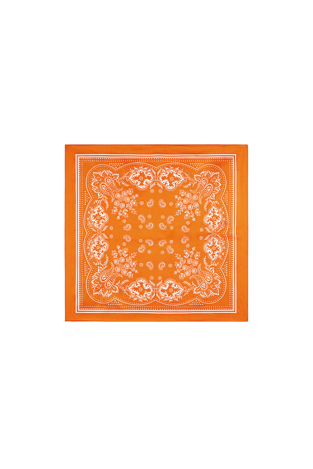 Stylish Orange Paisley Summer Scarf for Women