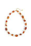 Chic Acrylic Beaded Necklace for Women - Perfect for Fall/Winter