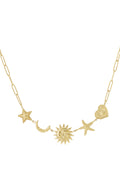 Elegant Sun Pendant Necklace for Women - Spring/Summer