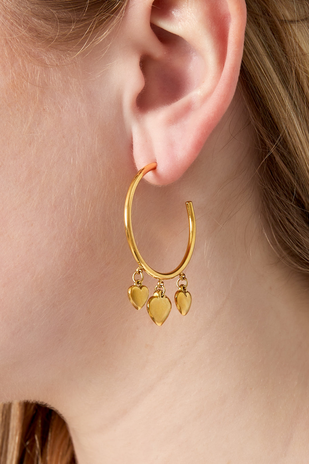 Pendientes de aro con forma de corazón