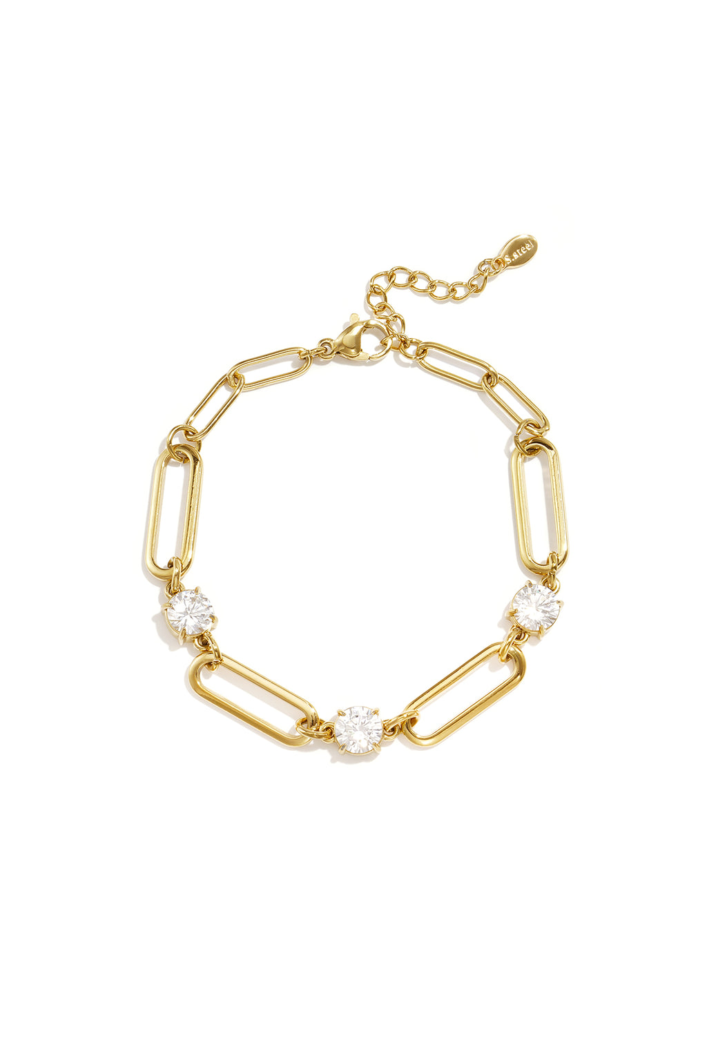 Pulseras de acero inoxidable con dijes circulares, sencillas, de la serie Daily Simple, joyería para mujer