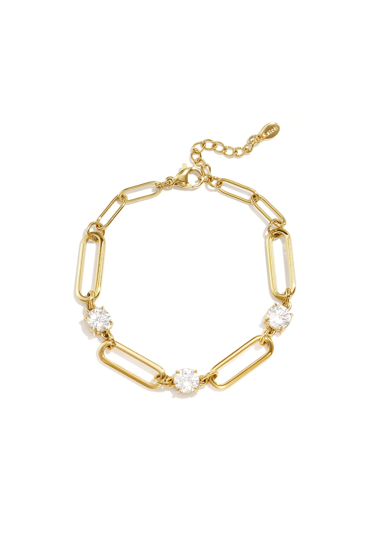 Pulseras de acero inoxidable con dijes circulares, sencillas, de la serie Daily Simple, joyería para mujer