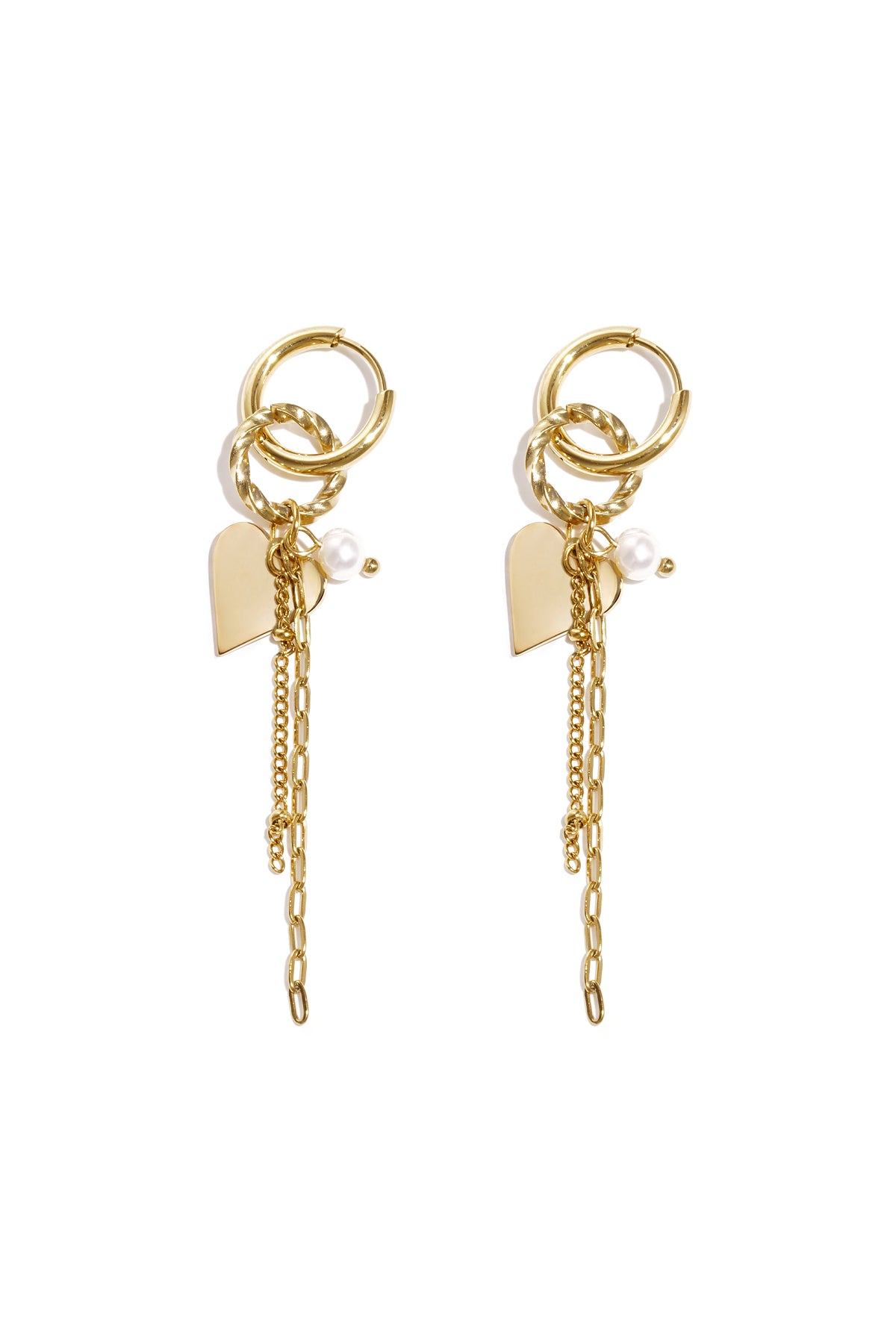 Elegant Heart Dangle Earrings for Daily Wear