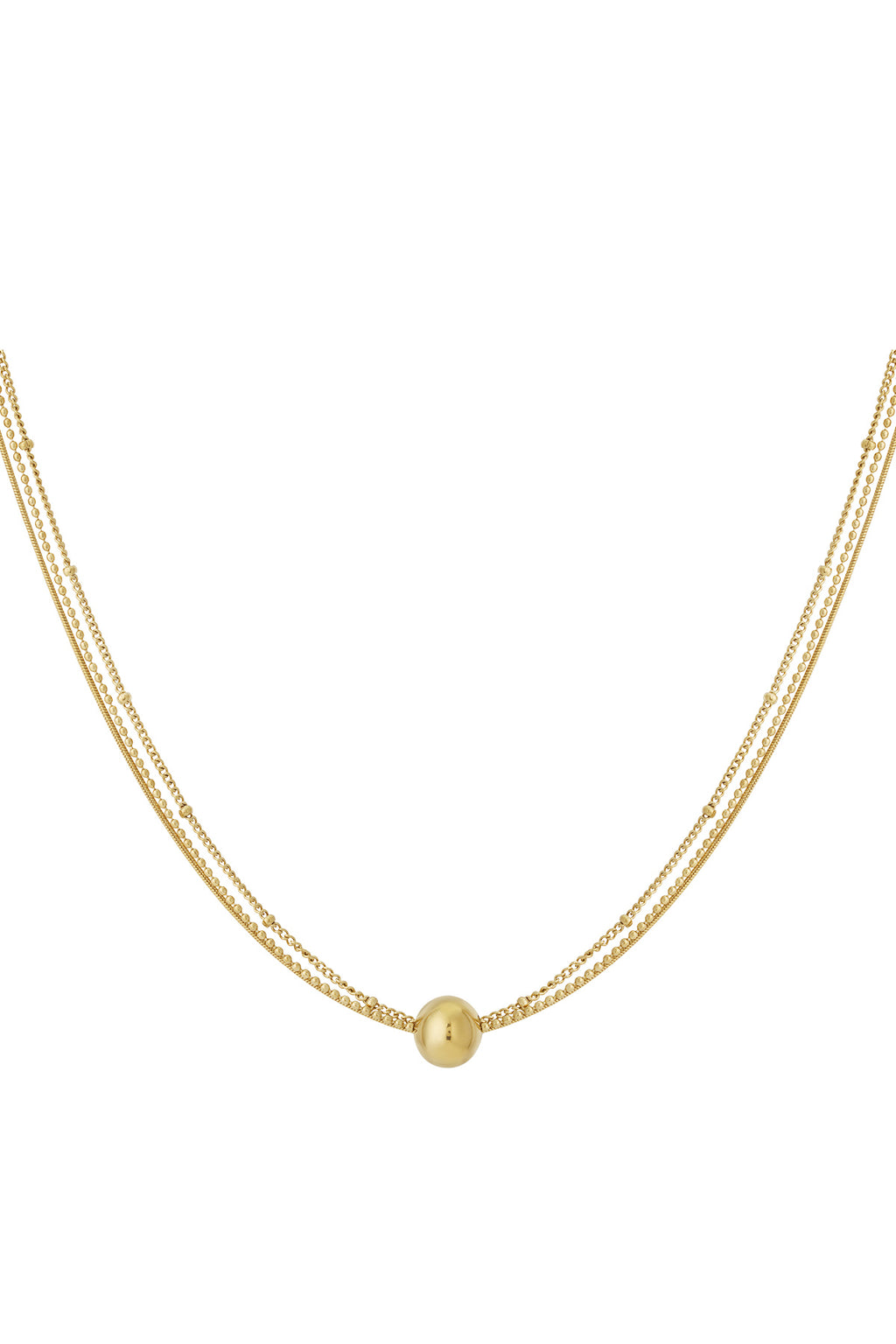 Elegant 14K Gold Plated Irregular Pendant Necklace
