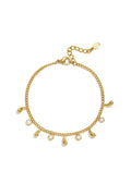 Pulseras con dijes de diamantes de imitación Droplet Simple Daily Simple Series Joyería para mujer