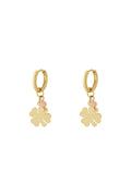 Stylish 14K Gold Plated Clover Drop Earrings