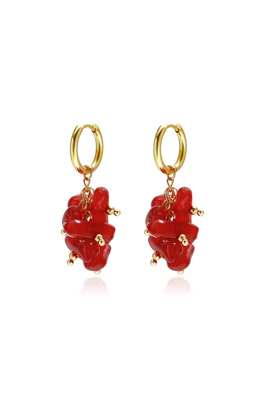 Pendientes de cuentas de acero inoxidable, serie Simple Daily, joyería para mujer