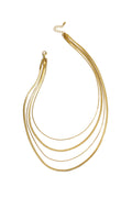 Elegant Multi-Layered Necklace in Silver & Gold