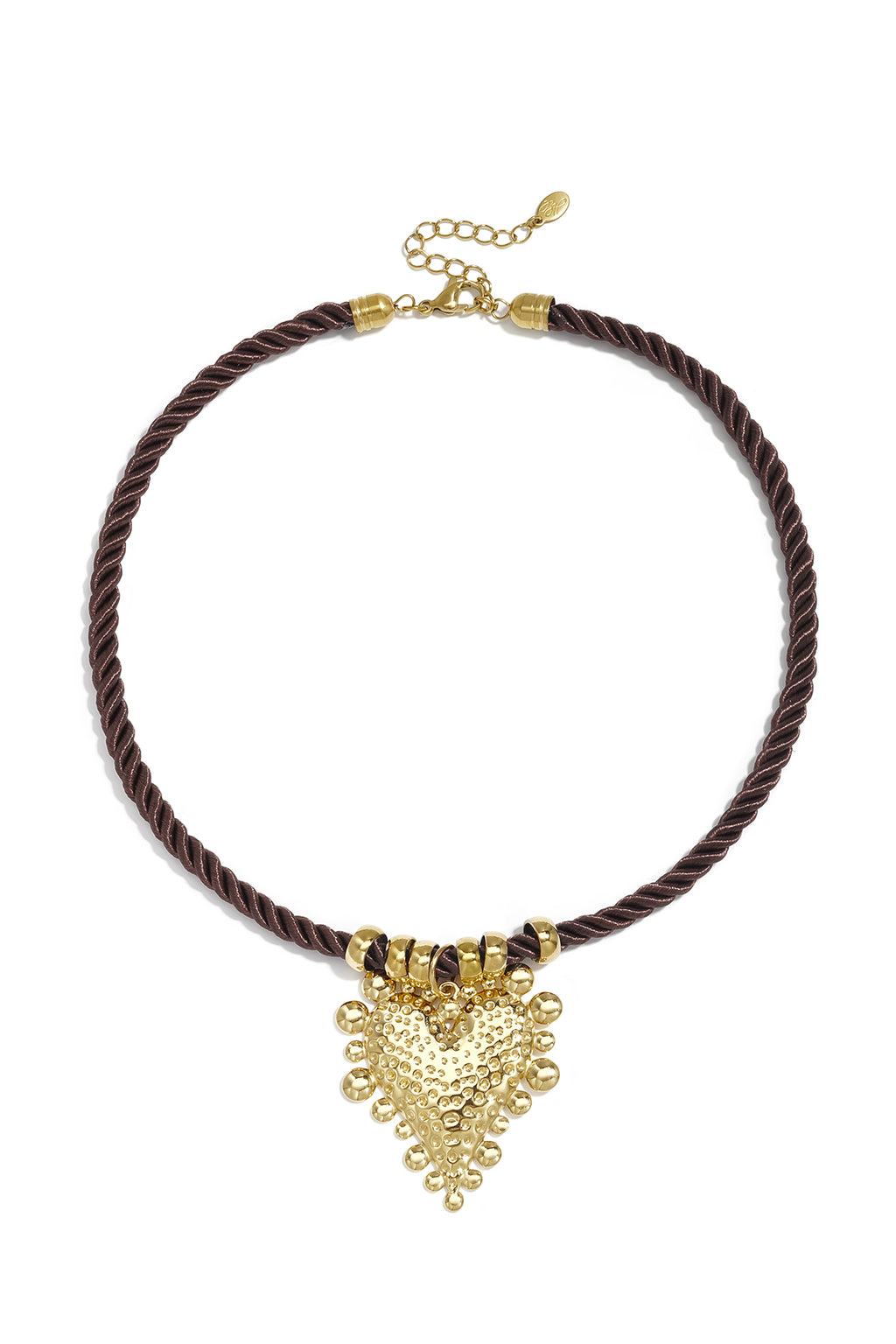 Collares trenzados de acero inoxidable con forma de corazón, sencillos, de la serie Daily Simple para mujer.