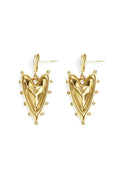 Stylish Gold Heart Drop Earrings for Women